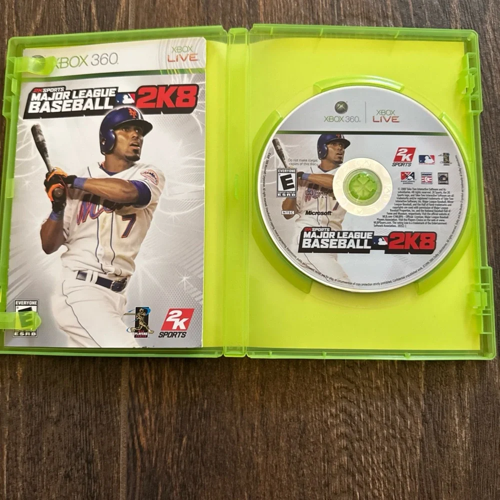 Microsoft Xbox 360 Major League Baseball 2K8 - Green Case